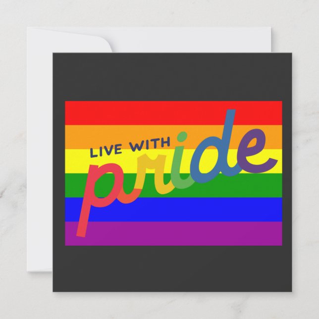 Carte drapeau arc-en-ciel (Devant)