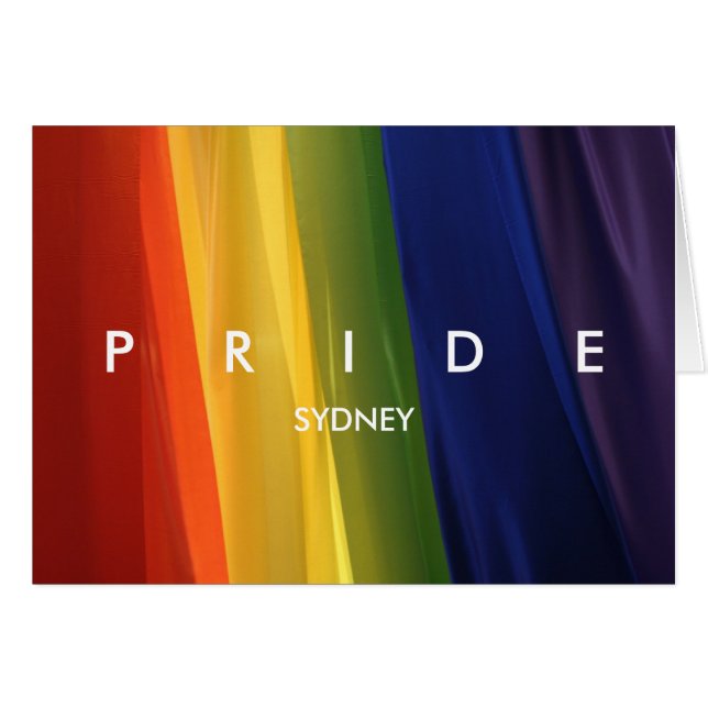 Carte drapeau arc-en-ciel PRIDE (Devant horizontal)