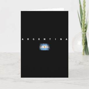 Carte Drapeau argentin Fierté Vintage Rétro Football Bel