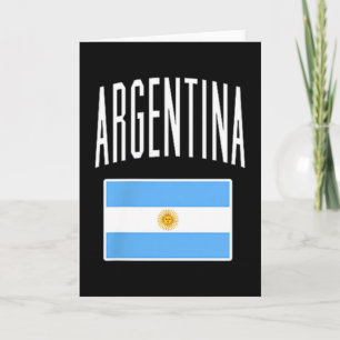 Carte Drapeau Argentine Supporter de Football Hommes Fem