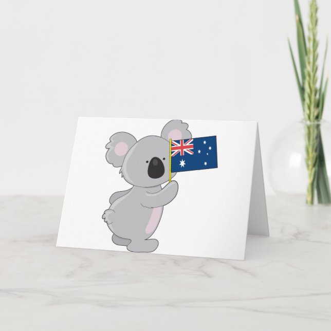 Carte Drapeau australien de Koala (Devant)