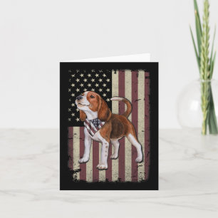 Carte Drapeau beagle américain Bandana 4 juillet patriot