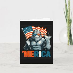 Carte Drapeau Bigfoot Merica Rock Patriotique Américain