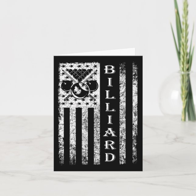 Carte Drapeau Billiard - Drapeau Billiard Vêtements Bill (Devant)