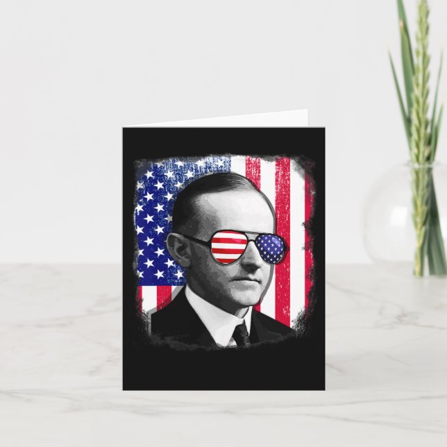 Carte Drapeau Calvin Coolidge Us 4 juillet (Devant)
