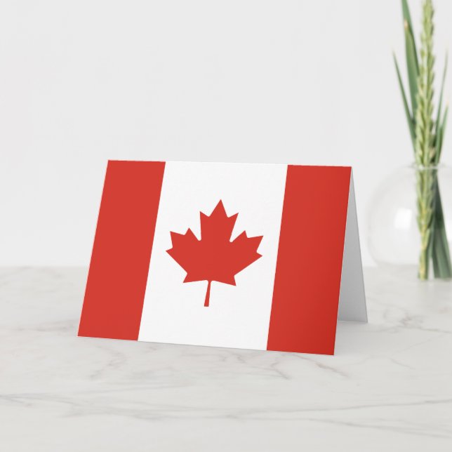 Carte Drapeau canadien (Feuille d'érable) (Canada) (Devant)