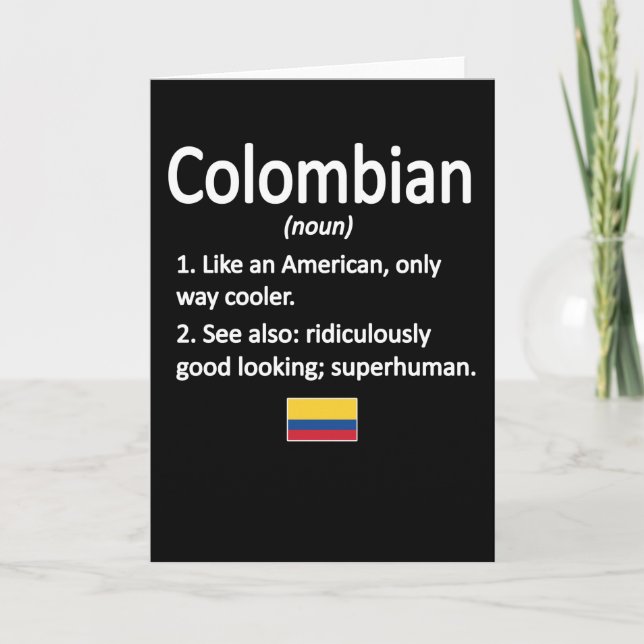 Carte Drapeau colombien Roots Colombia Patrimoine colomb (Devant)