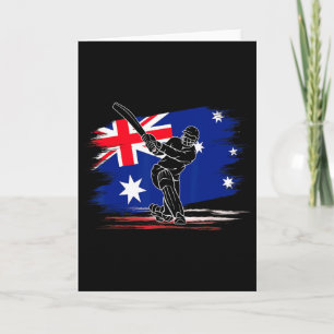 Carte Drapeau Cricket Australie Amateur de Sport Fan Cri