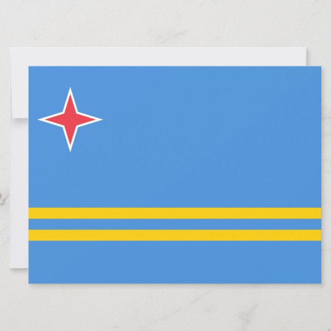 Carte Drapeau d'Aruba (Devant)