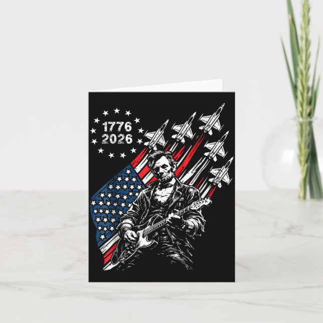 Carte Drapeau de 250 ans d'avions de combat Abe Lincoln  (Devant)