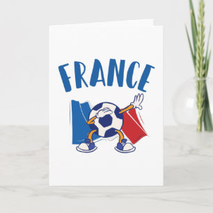 Carte Drapeau de balle de soccer en France