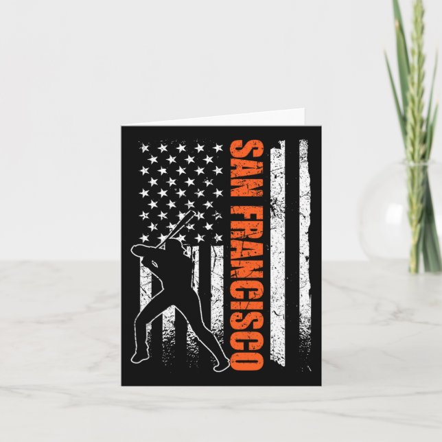 Carte Drapeau De Baseball De San Francisco États-Unis Vi (Devant)