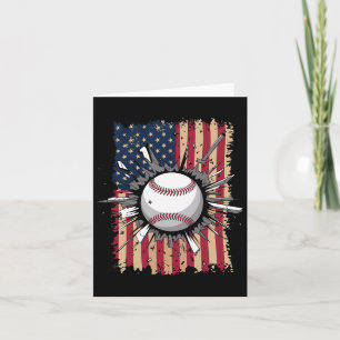 Carte Drapeau de baseball Us