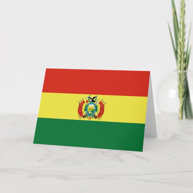 Carte Drapeau de Bolivie (Devant)