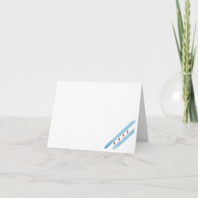 Carte drapeau de Chicago vide (Devant)