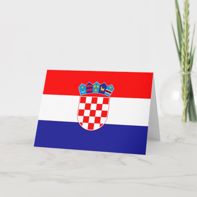 Carte Drapeau de Croatie (Devant)