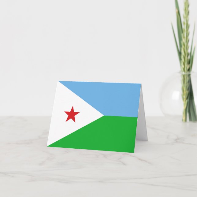 Carte Drapeau de Djibouti (Devant)
