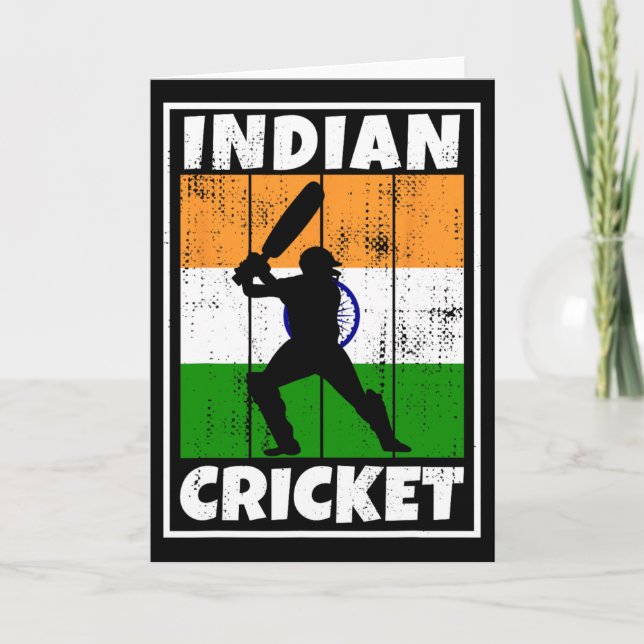 Carte Drapeau de fan de cricket indien de l'Inde Cricket (Devant)