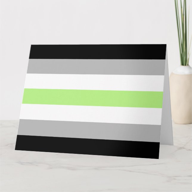 Carte Drapeau de fierté agender (Devant)