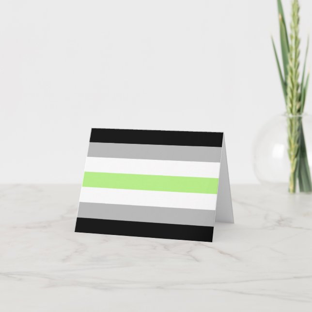 Carte Drapeau de fierté agender (Devant)