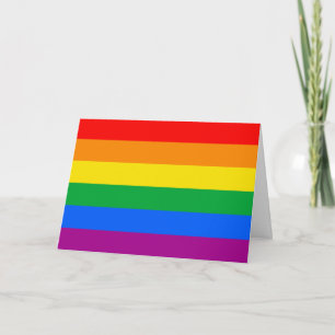 Carte Drapeau de fierté arc-en-ciel LGBTQ+