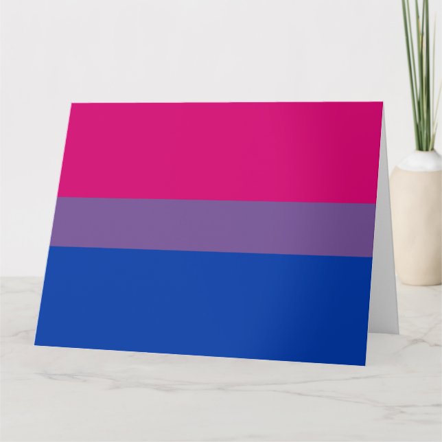 Carte Drapeau de fierté bisexuel (Devant)