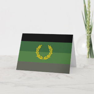 Carte Drapeau de fierté de l'uniforme militaire