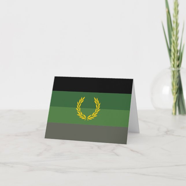Carte Drapeau de fierté de l'uniforme militaire (Devant)