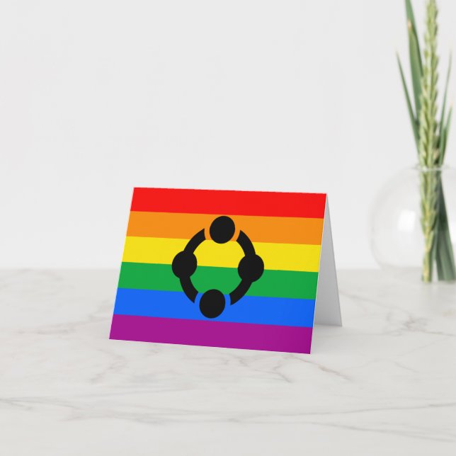 Carte Drapeau de fierté de niche arc-en-ciel (Devant)