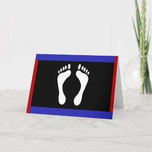 Carte Drapeau de fierté de pied (empreinte de pied)