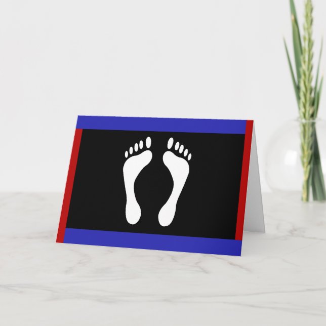 Carte Drapeau de fierté de pied (empreinte de pied) (Devant)