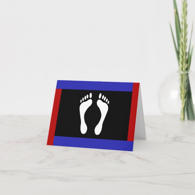 Carte Drapeau de fierté de pied (empreinte de pied) (Devant)
