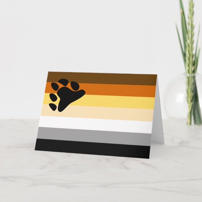 Carte Drapeau de fierté des Ours (Devant)