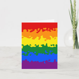 Carte Drapeau de fierté gay arc-en-ciel mosaïque abstrai