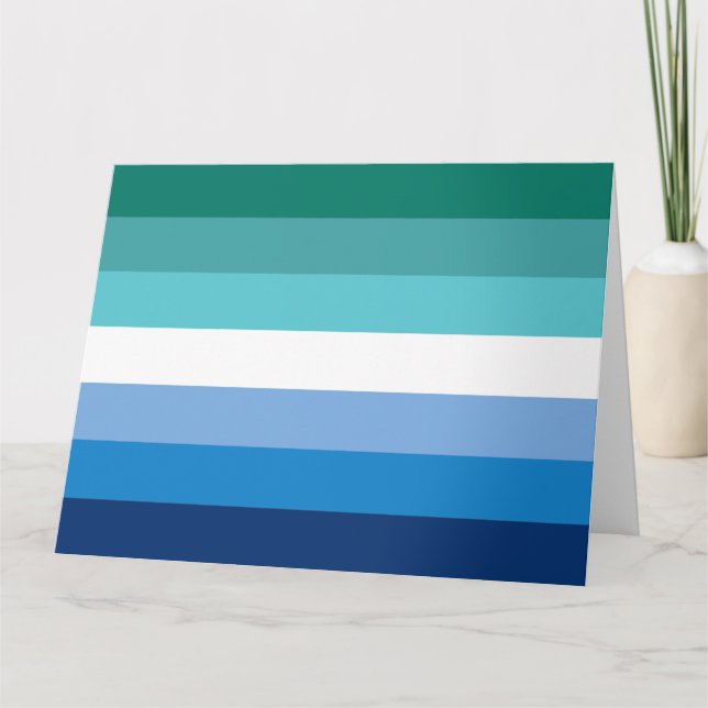 Carte Drapeau de fierté gay masculin (Devant)