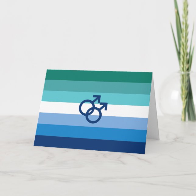 Carte Drapeau de fierté gay MLM (Devant)