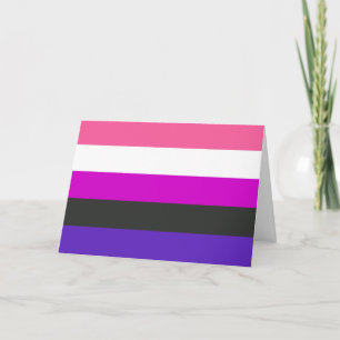 Carte Drapeau de fierté genderfluid