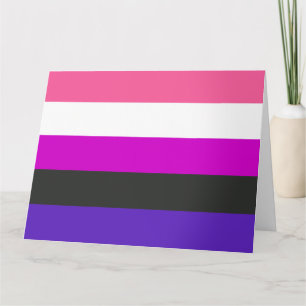 Carte Drapeau de fierté genderfluid