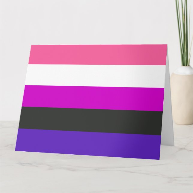 Carte Drapeau de fierté genderfluid (Devant)