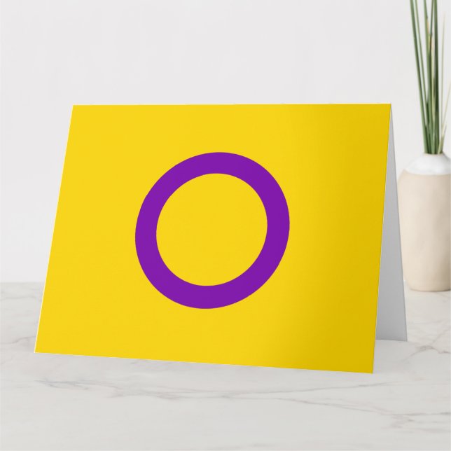 Carte Drapeau de fierté intersexe (Devant)