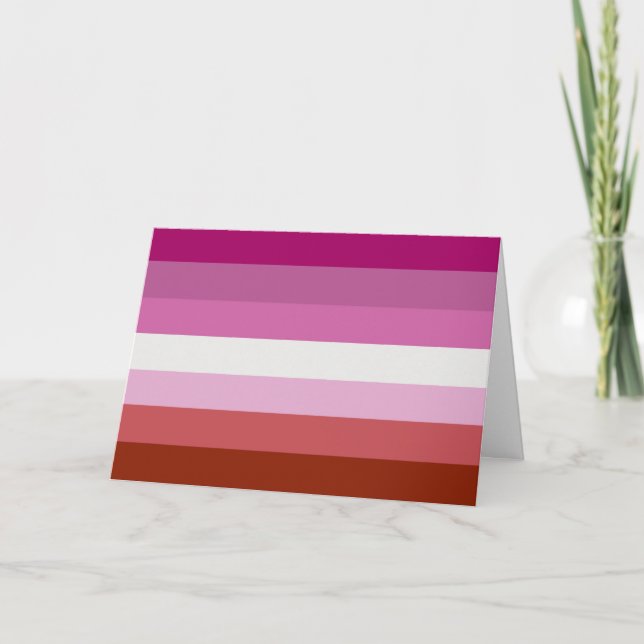 Carte Drapeau de fierté lesbienne (Origine) (Devant)