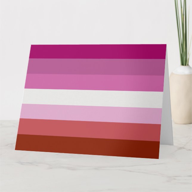 Carte Drapeau de fierté lesbienne (Origine) (Devant)