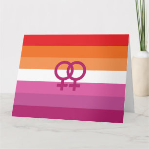 Carte Drapeau de fierté lesbienne WLW