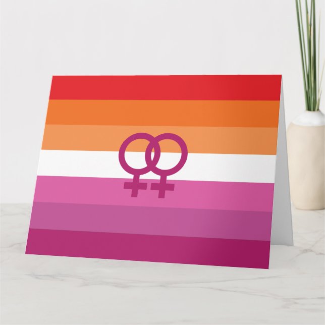 Carte Drapeau de fierté lesbienne WLW (Devant)