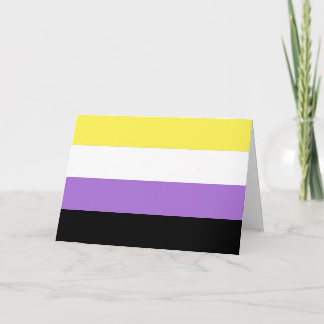 Carte Drapeau de fierté non binaire (Devant)