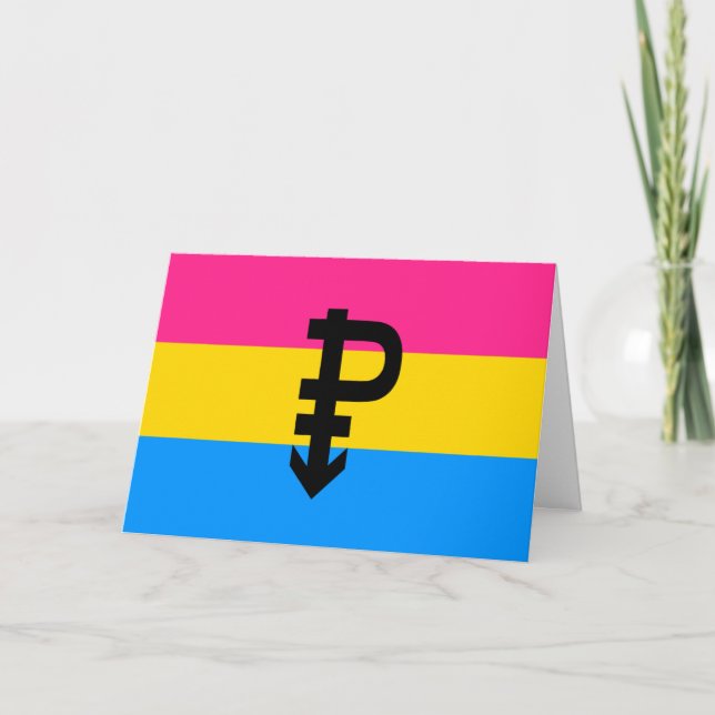 Carte Drapeau de fierté pansexuelle (Devant)