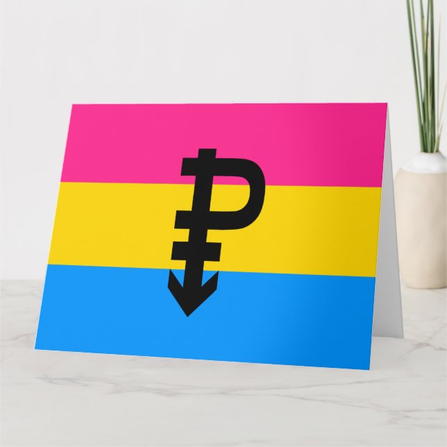 Carte Drapeau de fierté pansexuelle (Devant)