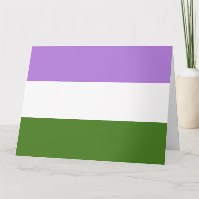 Carte Drapeau de fierté queer (Devant)