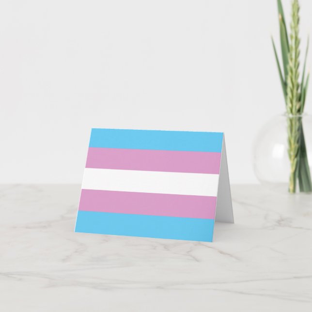 Carte Drapeau de fierté trans (Devant)