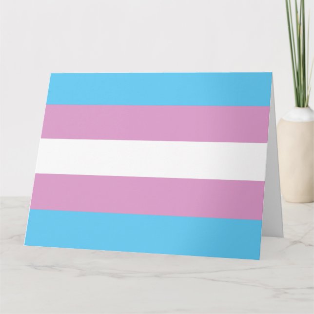 Carte Drapeau de fierté trans (Devant)